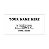 Naam en adres  rubberen stempel (Afrduk)