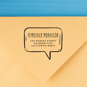 Naam en adres sprekersbundel 	rubberstempel