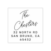 Naam en adres van de chipscriptfamilie 	rubberstempel (Afrduk)