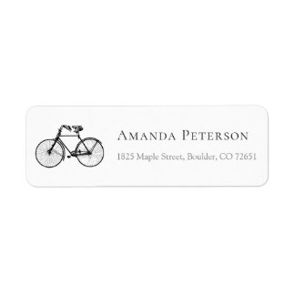 Naam en adres van fietsbeweging etiket