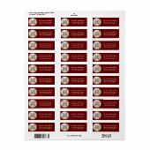 Naam en adres van het Baseball Monogram Etiket (Full Sheet)