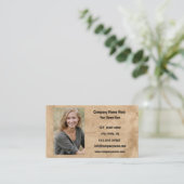 Naam en adres van het fotobedrijf visitekaartje (Staand voorkant)