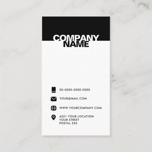 Naam en bedrijfsnaam Visitekaartjes - Modern (Achterkant)