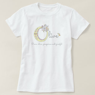Naam en betekenis van olijfmeisjes O-monogram shir T-shirt