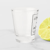 Naam en datum van het klassieke bruidspaar shot glas (Links)