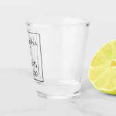 Naam en datum van het klassieke bruidspaar shot glas (Rechts)