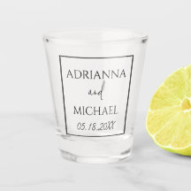 Naam en datum van het klassieke bruidspaar