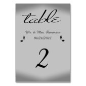 Naam en datum van Silver Music Thema Kaart (Achterkant)