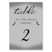 Naam en datum van Silver Music Thema Kaart (Voorkant)
