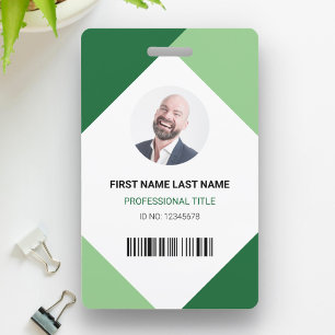 Naam en foto professionele werknemersidentificatie badge