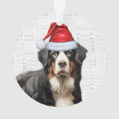 Naam en foto van Berner Sennenhond Kerstmis Ornament (achterkant)