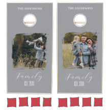 Naam en foto van het gezin - Cornhole-set