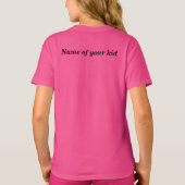 Naam en foto van uw Kind op Roze Kinder T-Shirt (Achterkant)
