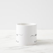 Naam en Initiaal monogram script Espresso Kop (Voorkant)