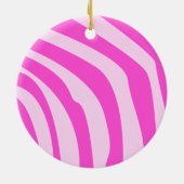 Naam en Initiaal Zebra Print Kerst Ornamenten (Achterkant)