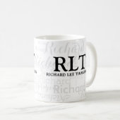 Naam en Initialen Aangepaste Moderne Monogram Mok (Voorkant rechts)
