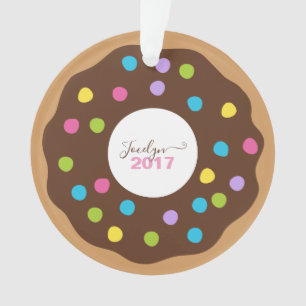 Naam en jaar toevoegen - Persoonlijke donut Ornament