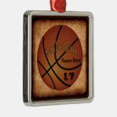 Naam en Jersey Number  Basketball Ornament (Rechts)