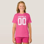Naam en Jersey Number Front Back T-Shirt (Voorkant volledig)