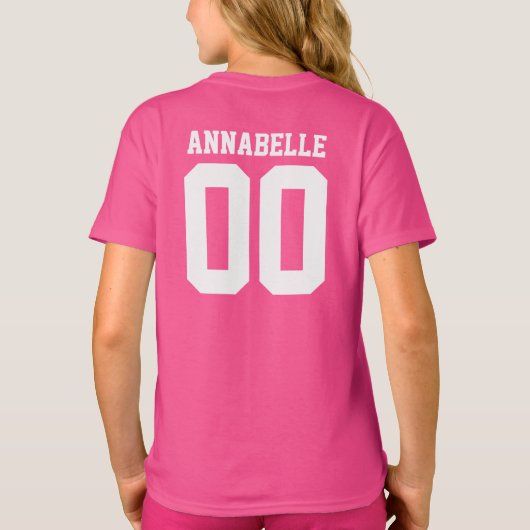Naam en Jersey Number Front Back T-Shirt (Achterkant)