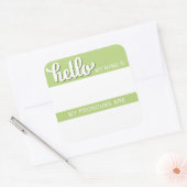 Naam en Label Pronoun - Groen vierkant (Envelop)
