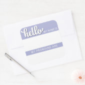 Naam en Label Pronoun - Lila vierkant (Envelop)