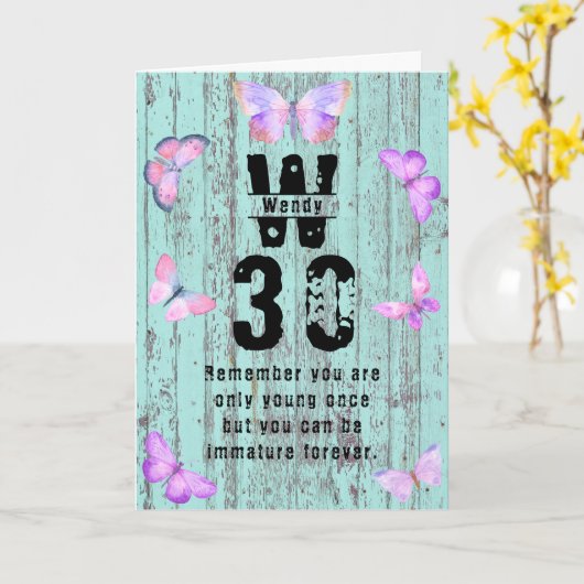 Naam en leeftijd toevoegen Grappige  verjaardagsgr Kaart (Gele Bloem)