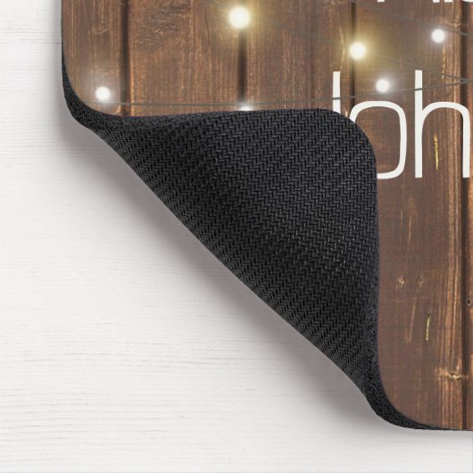 Naam en Licht String op eiken Muismat (Hoek)