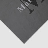 Naam en monogram | Donkergrijs Tissuepapier (Detail)