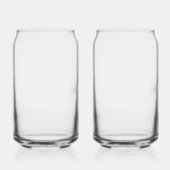 Naam en monogram in Grays Blikvorm Glas (Rechts)