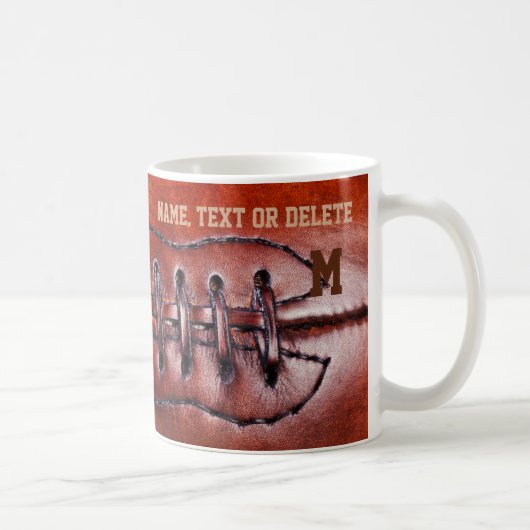 Naam en monogram of Aantal Mok Football (Rechts)