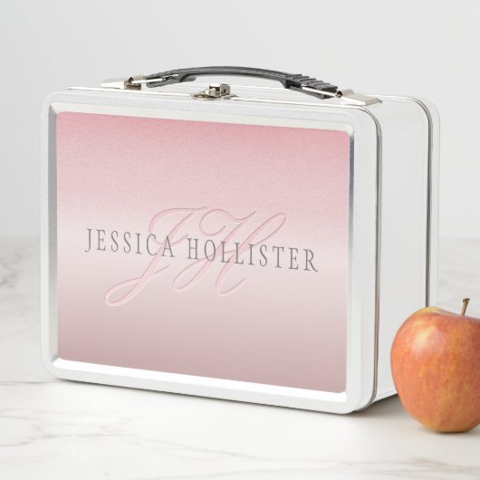 Naam en monogram | Soft FAUX Roos Gold Blush (In situ)