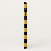 Naam en monogram van de Cute Black Yellow Bee Stri Case-Mate iPhone Case (Achterkant/links)