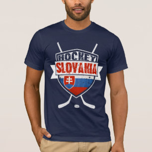 Naam en nummer achterafdruk Slowaakse Hockey T-Shi T-shirt