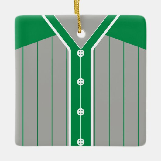 Naam en nummer Baseball Softball Jersey Sjabloon Keramisch Ornament (Voorkant)