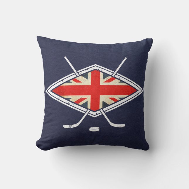 Naam en nummer British Ice Hockey Kussen (Voorkant)