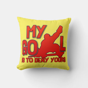 Naam en nummer Hockey Goalie Quote Kussen