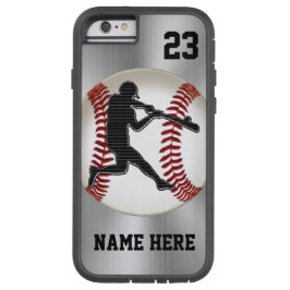NAAM en NUMMER iPhone Baseball Hoesjes stevig