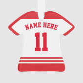 Naam en nummer Jersey Canada Logo Ornament (achterkant)