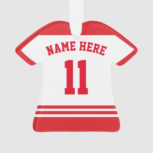 Naam en nummer Jersey Canada Logo Ornament (achterkant)