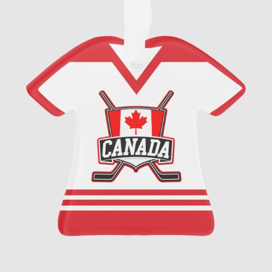 Naam en nummer Jersey Canada Logo Ornament (voorkant)