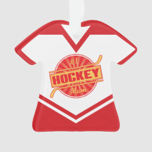 Naam en nummer Jersey Hockey mama Ornament