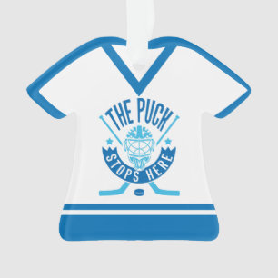 Naam en nummer Jersey Hockey Puck Ornament