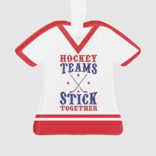 Naam en nummer Jersey Hockey Teams Ornament