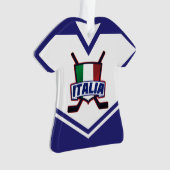 Naam en nummer Jersey Italië Logo Ornament (voorkant)