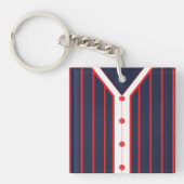 Naam en nummer Jersey Keyring, Baseball Softball Sleutelhanger (Voorkant)