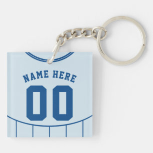 Naam en nummer Jersey Keyring, Soccer, Football Sleutelhanger