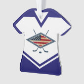 Naam en nummer Jersey USA Logo Ornament (voorkant)