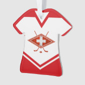 Naam en nummer Jersey Zwitserland Logo Ornament (voorkant)