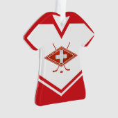 Naam en nummer Jersey Zwitserland Logo Ornament (voorkant)